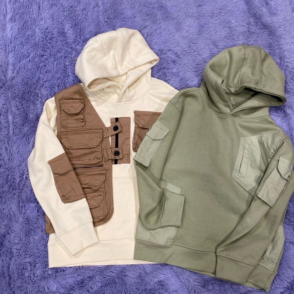 Boys Bundle NWT Size 10 Copper‎ Rivet Hoodies Olive and Kahki
